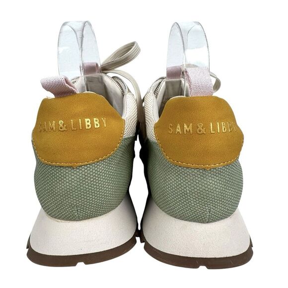 Sam and Libby Women's Randal Sneaker 11M  Bayleaf Green Lace Up Vegan Pastel - Picture 4 of 16